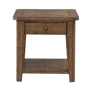 Liberty Furniture,Carolina Park End Table for Living Room - Amber Brown Oak - 1 of 4