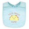 Hudson Baby Infant Girl Cotton Bibs, Tacos, One Size - 3 of 4