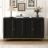 59.3"W Modern Sideboard with Metal Handles and Support Legs, 4-Door Storage Cabinet with Large Storage Space 4S - ModernLuxe - 2 of 4