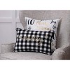 Merry Check Square Throw Pillow Black/White - Pillow Perfect: Modern Style, Weather & Fade-Resistant, Indoor Use - 2 of 4