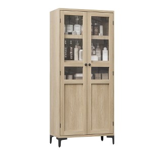 Tall Storage Cabinet, Kitchen Pantry Cabinet 5 Tier Bathroom Cabinet with 4 Doors Adjustable Shelves for Kitchen, Dining Room, Bathroom - 1 of 4