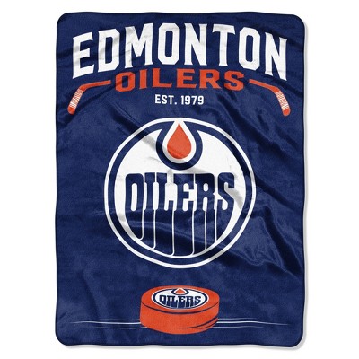 NHL Edmonton Oilers Inspired Raschel Throw Blanket