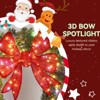 SEVOBAL Wreaths Artificial Christmas Wreath with Bow Winter Wreath Indoor Outdoor Holiday Xmas Decorations, Multicolored, 36"*36"*4" - 3 of 4