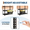 Cast Iron and Carbon Steel Metal Storage Rack - Heavy Duty, Single Layer, 350KG Load Capacity, Steel Shelving, Durable Construction - 3 of 4