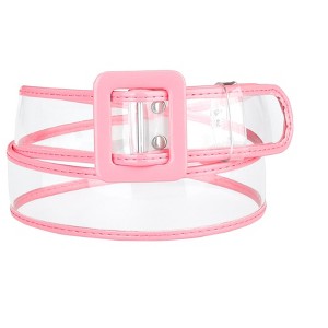 Allegra K Womens Clear Waist Belt Plus Size Skinny Belts for Jeans Dresses - 1 of 4