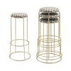 Kings Brand Furniture 4-Pack Stack Stools, Upholstered w/Metal Legs Backless Stackable  Bar and Counter Height Stool, Dining Room Kitchen Chairs - 2 of 4
