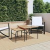 vidaXL Bistro Table Black 15.7"x27.5" Metal - 3 of 4