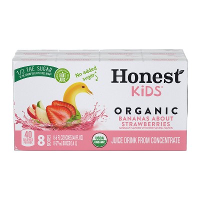 Honest Kids' Organic Strawberry Banana Juice Drink - 8pk/6 fl oz Boxes