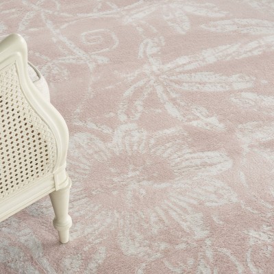 Bohemian Bliss Pink Floral 8' x 10' Synthetic Area Rug