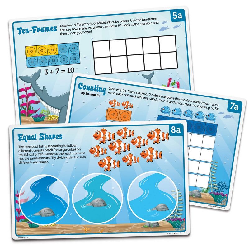 Learning Resources Mathlink Cubes Kindergarten Math Activity Set: Sea Adventures!, 4 of 6
