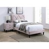 NicBex Twin/Full Size Upholstered Platform Bed Frame with Adjustable Headboard,Modern Velvet Tufted Headboard,No Box Spring Needed,Easy Assembly - 3 of 4