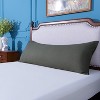 Brushed Microfiber Body Pillowcase, Super Soft Body Pillow Cover with Envelope Closure - NTBAY - 2 of 4