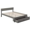 AFI Furnishings Boston Queen Bed with Foot Drawer in Grey - 3 of 4