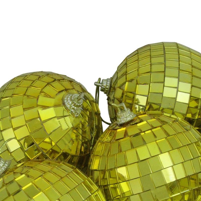 Northlight 6ct Gold Mirrored Christmas Ball Ornaments 3.25" (80mm), 2 of 3