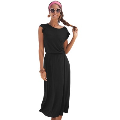 Women's Flutter Sleeve Dress - LASCANA
