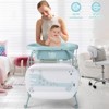 Infans Baby Changing Table w/Bathtub, Folding & Portable Diaper Station w/Wheels Blue - 4 of 4