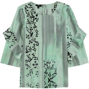 Alfani Womens Ruffled-Sleeve Floral Pullover Blouse - 1 of 1