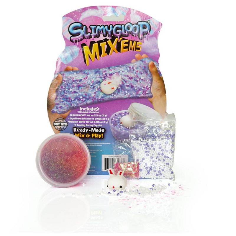 Slimygloop Mix'Ems DIY Slime Kit For Kids | Cotton Candy Mix'Em Glitter Slime, 2 of 8
