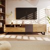 VYNXARIA Modern 80-Inch TV Stand with Double Storage and Drop Down Doors - Stylish Media Console for Living Room and Home Theatre - 3 of 4