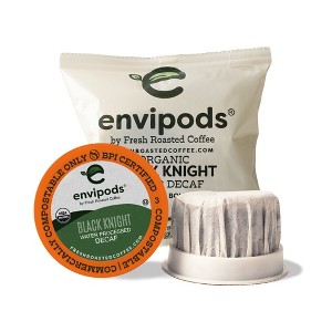 Fresh Roasted Coffee Black Knight Decaf Organic Dark Roast - 36ct compostable envipods - 1 of 4