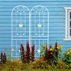 2 Pack Metal Garden Trellis, 86" X 40" Garden Trellis Modern For Climbing Plants Flower Support, Garden Trellis Climbing Plants-Cuddlewood - 3 of 4