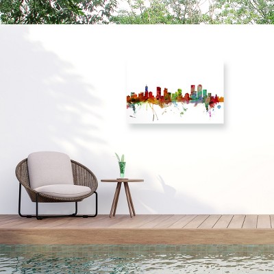 Michael Tompsett Denver Colorado Skyline Outdoor Canvas Art