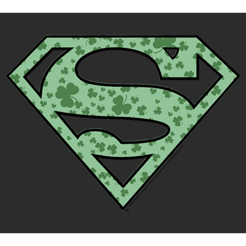 Women's Superman St. Patrick's Day Shamrock Logo T-Shirt, 2 of 5