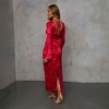 VICI Womens Falling In You Satin Jacquard Maxi Dress - 4 of 4
