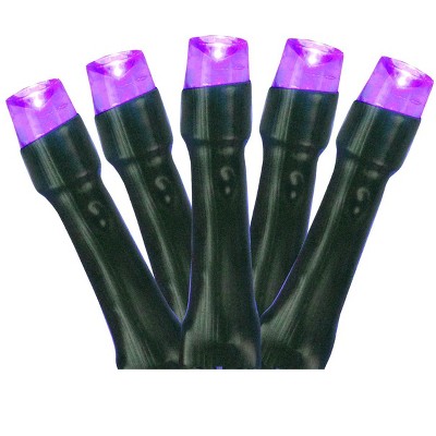 Northlight 20ct Battery Operated LED Wide Angle Christmas Lights Purple - 9.5' Green Wire