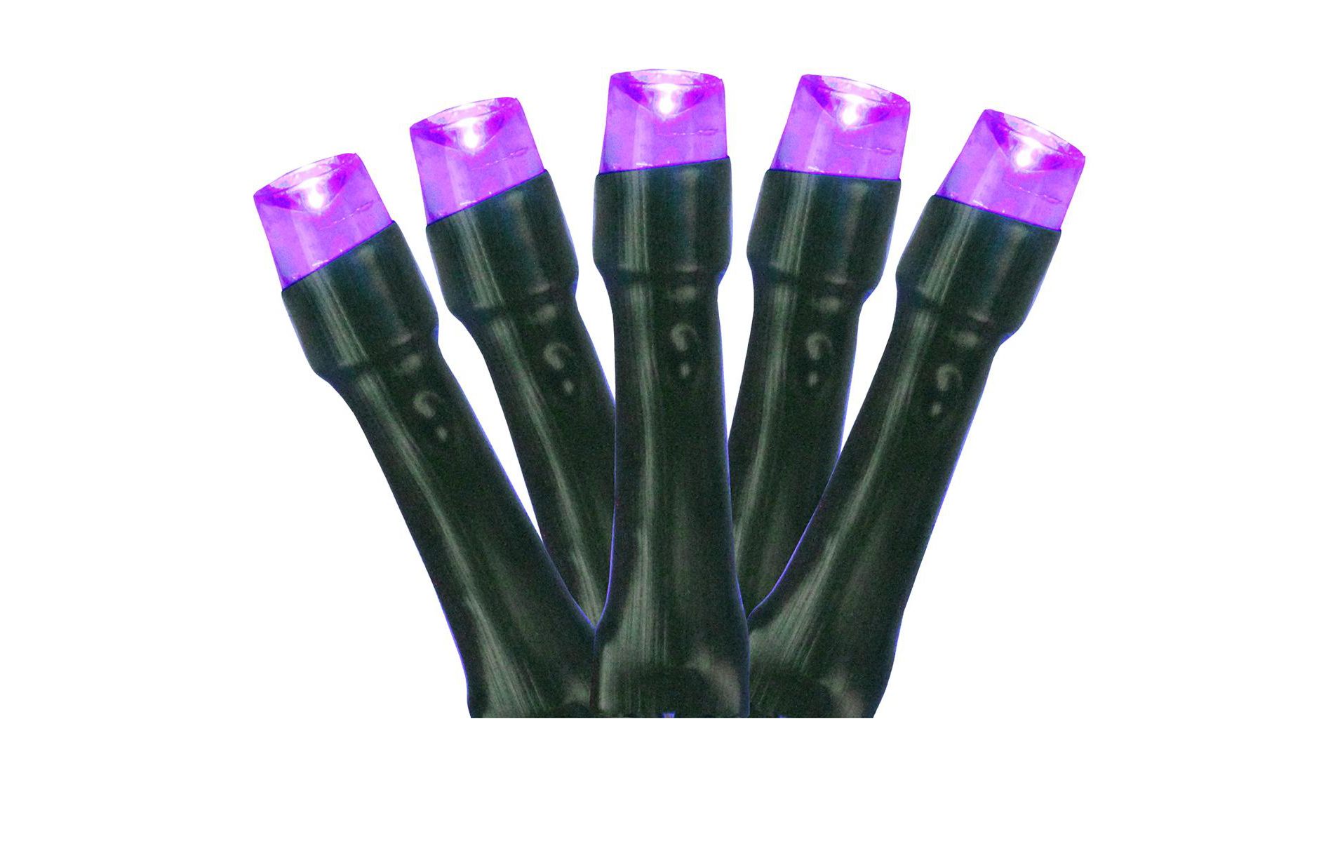 Northlight Battery Operated LED Christmas Lights - Purple - 9.5' Black Wire - 20ct