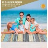 Outdoor Rugs Waterproof, Portable Lightweight Plastic Straw Camping Geometric Reversible Indoor Outdoor Floor Mat for RV Porch Deck Balcony Beach - 4 of 4