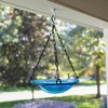 12.5" Crackle Glass Hanging Birdbath Bowl Teal - Achla Designs: Hand-Blown, Weather-Resistant, No Assembly Required - 4 of 4