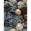 9-FT Pre-Lit Decorated Artificial Garland 100 LED Warm White Lights Gold Accents - 4 of 4