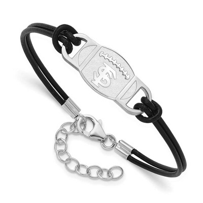 Black Bow Jewelry Sterling Silver Florida State Seminoles NCAA charm Bracelet 7 Inch