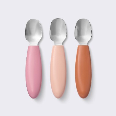 Stainless Steel Spoons - 3pk - Pink/Rust - Cloud Island&#8482;