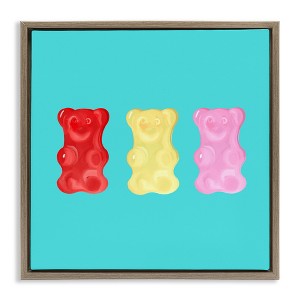 Stupell Industries Cute Gummy Bear Candies Floating Frame Canvas Art - 1 of 4