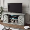 LACOO Farmhouse Sliding Barn Door TV Stand for TVs up to 65" - Gray - 3 of 4