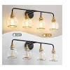 KAISITE 2 - Light Black and Gold Dimmable Bathroom Vanity Light with Globe Glass Shade - 2 of 4
