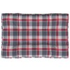 vidaXL Pallet Cushion Red Check Pattern 47.2 in.x31.5 in.x4.7 in. Fabric - 2 of 4