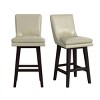Villanova Swivel Bar Stool with Beige PU in Espresso (2 Per Carton) - 4 of 4
