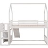 YOOCOZZ Kids’ Twin Over Twin Wooden House Bunk Bed with Convertible Slide and Storage Staircase - 3 of 4