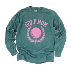 Simply Sage Market Women's Golf Mom Tee Long Sleeve Garment Dyed Tee - 1 of 4