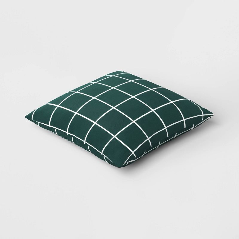 17"x17" Grid Square Outdoor Throw Pillow - Room Essentials™, 4 of 6