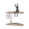 Vynxaria Rustic Decorative Wall Shelf Set of 2 - Farmhouse Floating Design for Small Spaces - 3 of 4
