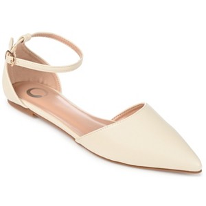 Journee Collection Womens Reba Buckle Pointed Toe Ballet Flats - 1 of 4