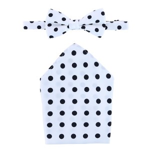 CTM Men's Polka Dot Bow Tie and Pocket Square - 1 of 4