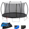 NAYSAYE Trampoline 14FT with Double Sided Color Pad Safety Net and Ladder for Outdoor Fun, Black, 166.10"*108.30"*127.75" - 4 of 4