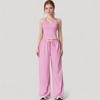 Anna-Kaci Active Women's Wide Leg Lounge Pants with Drawstring Waist and Relaxed Fit for All-Day Comfort - 2 of 4