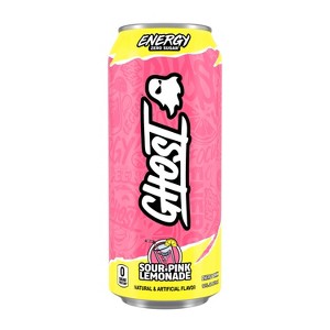 Ghost Energy Sour Pink Lemonade Energy Drink - 16 fl oz Can - 1 of 4