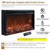 SinCiDo 36" Electric Fireplace TV Stand for 80 Inch TV, Farmhouse Media Console w/6 Shelves, 32" Tall Entertainment Center w/Storage - 3 of 4